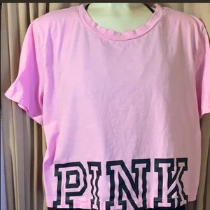 PINK Strapped-Back Crop Tee